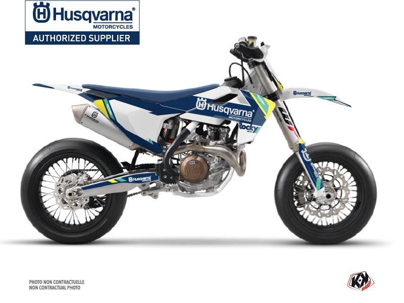 Kit Déco Moto Cross Rocky Husqvarna 450 FS Bleu