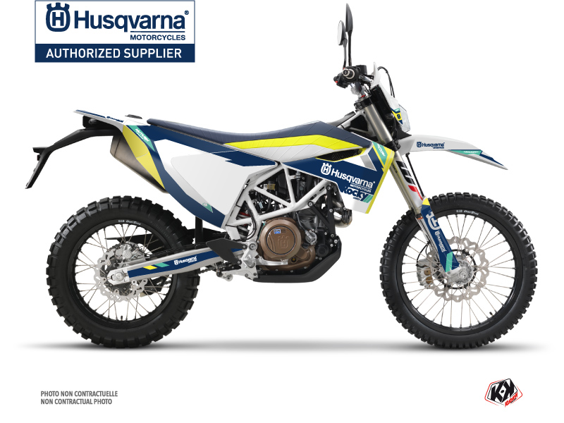 Husqvarna 701 Enduro Dirt Bike Rocky Graphic Kit Blue