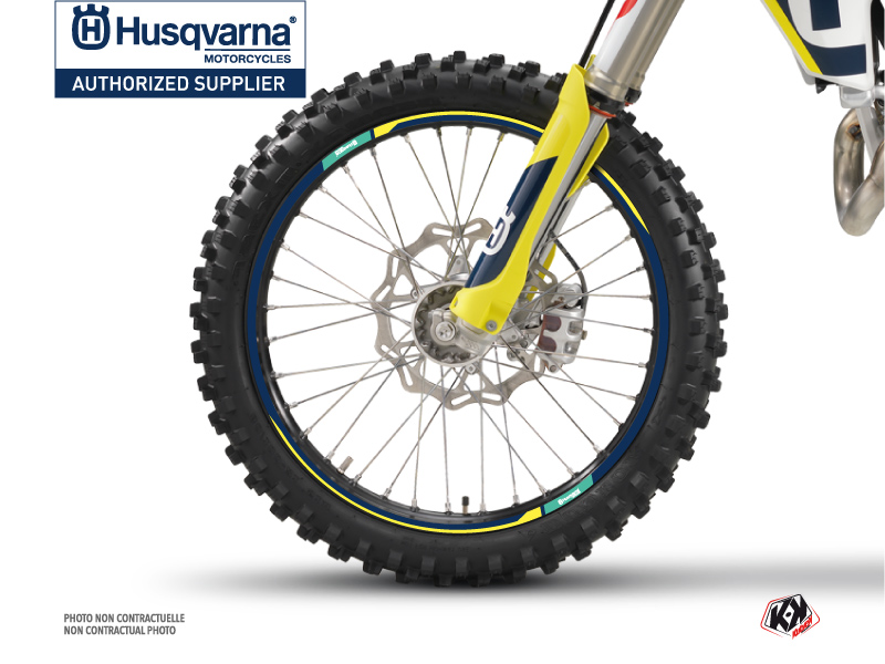 Graphic Kit Wheel decals Rocky Dirt Bike Husqvarna TC-FC TE-FE Blue
