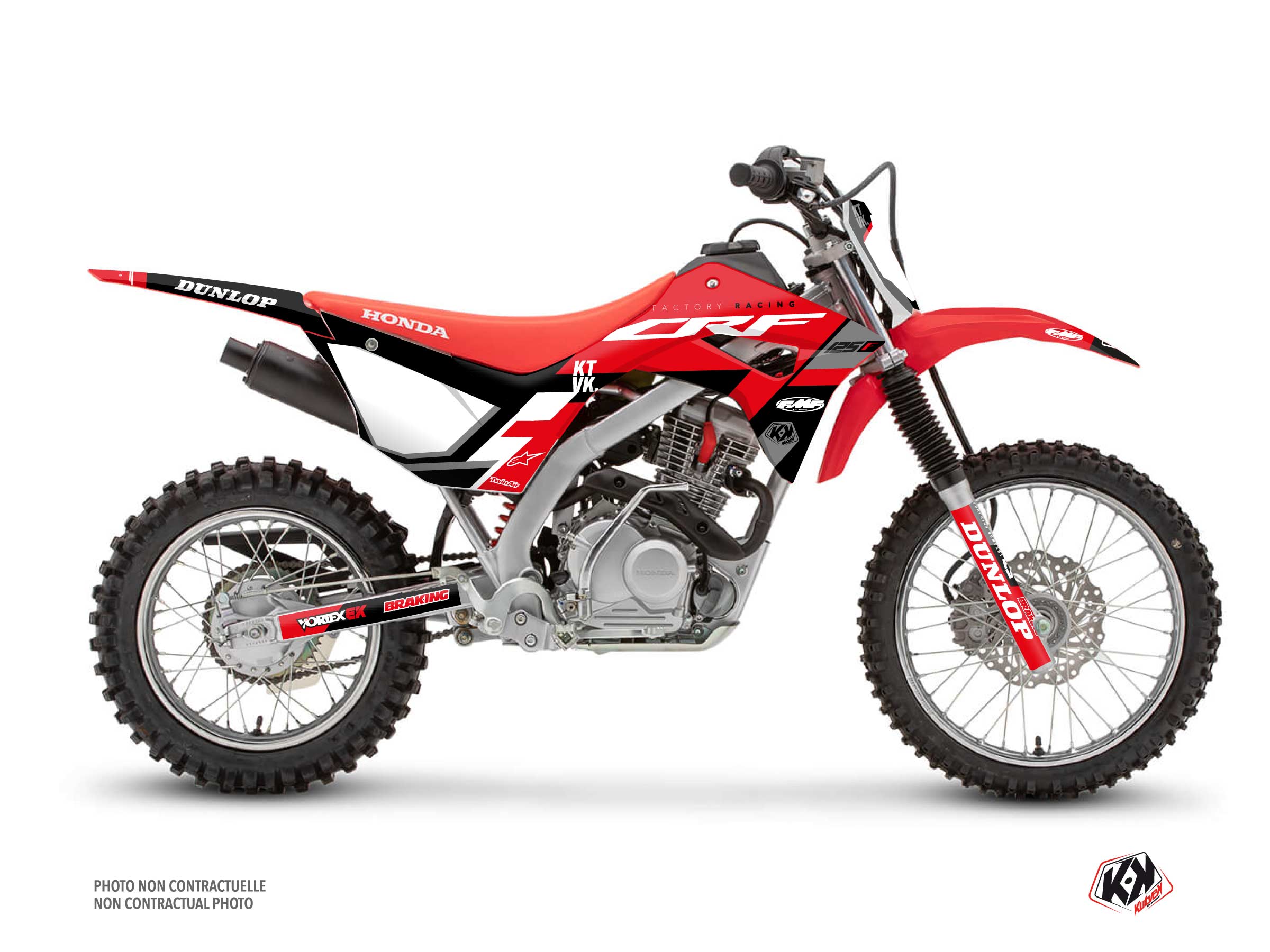 Kit Déco Moto Cross Rookie Honda 125F CRF Rouge