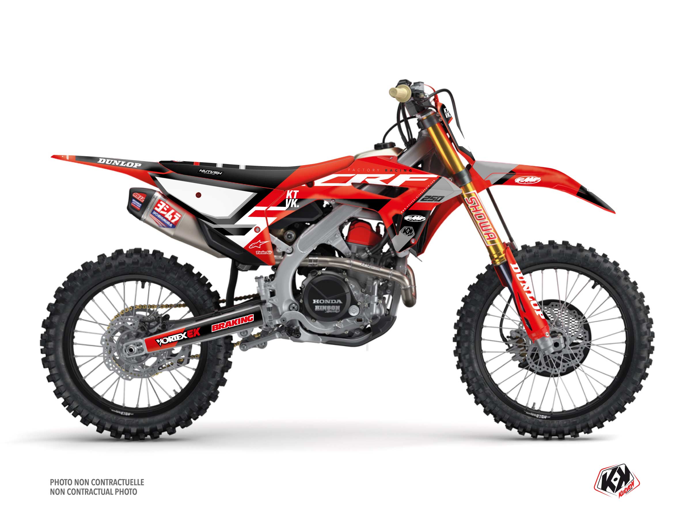 Honda 250 CRF Dirt Bike Rookie Graphic Kit Red