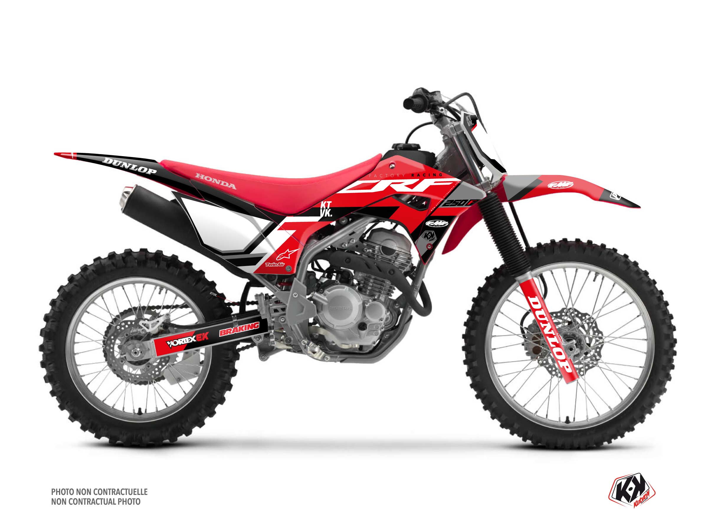 Kit Déco Moto Cross Rookie Honda 250F CRF Rouge