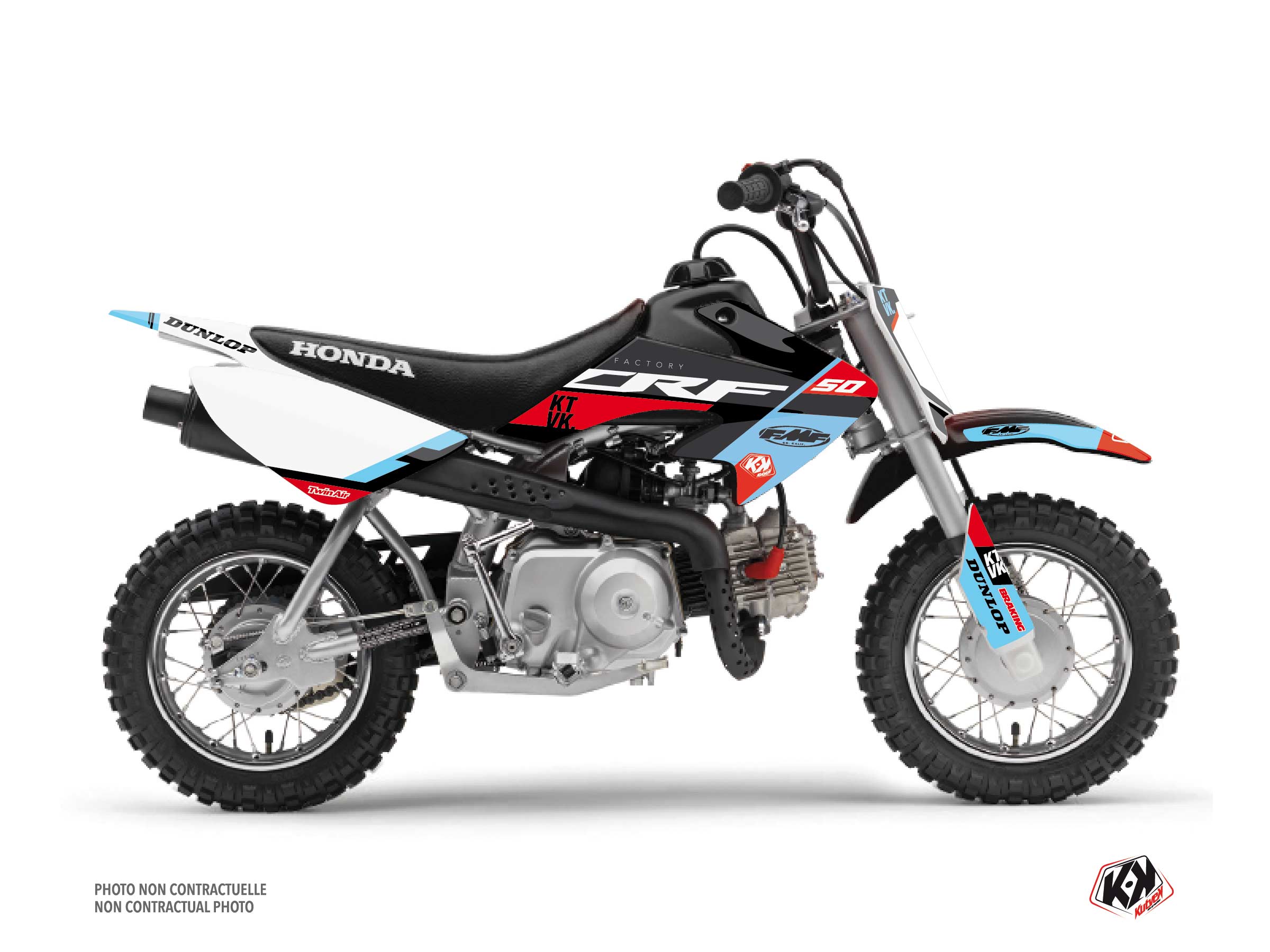 Honda 50 CRF Dirt Bike Rookie Graphic Kit Black