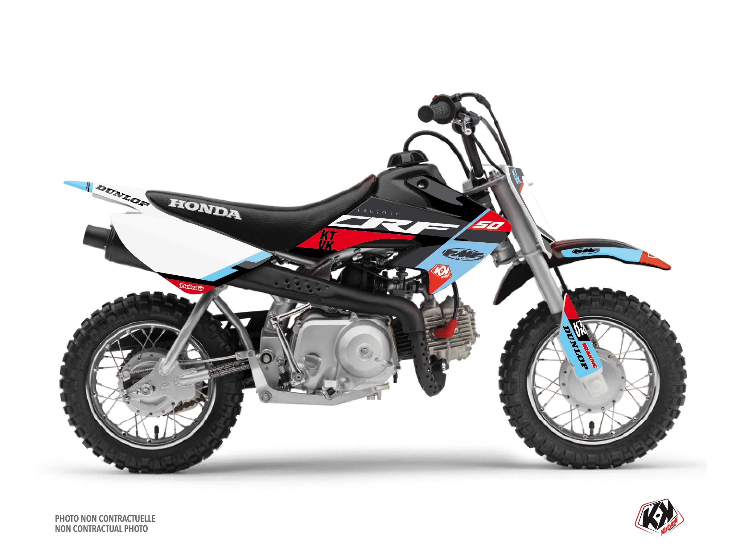 Kit Déco Moto Cross Rookie Honda 50 CRF Noir