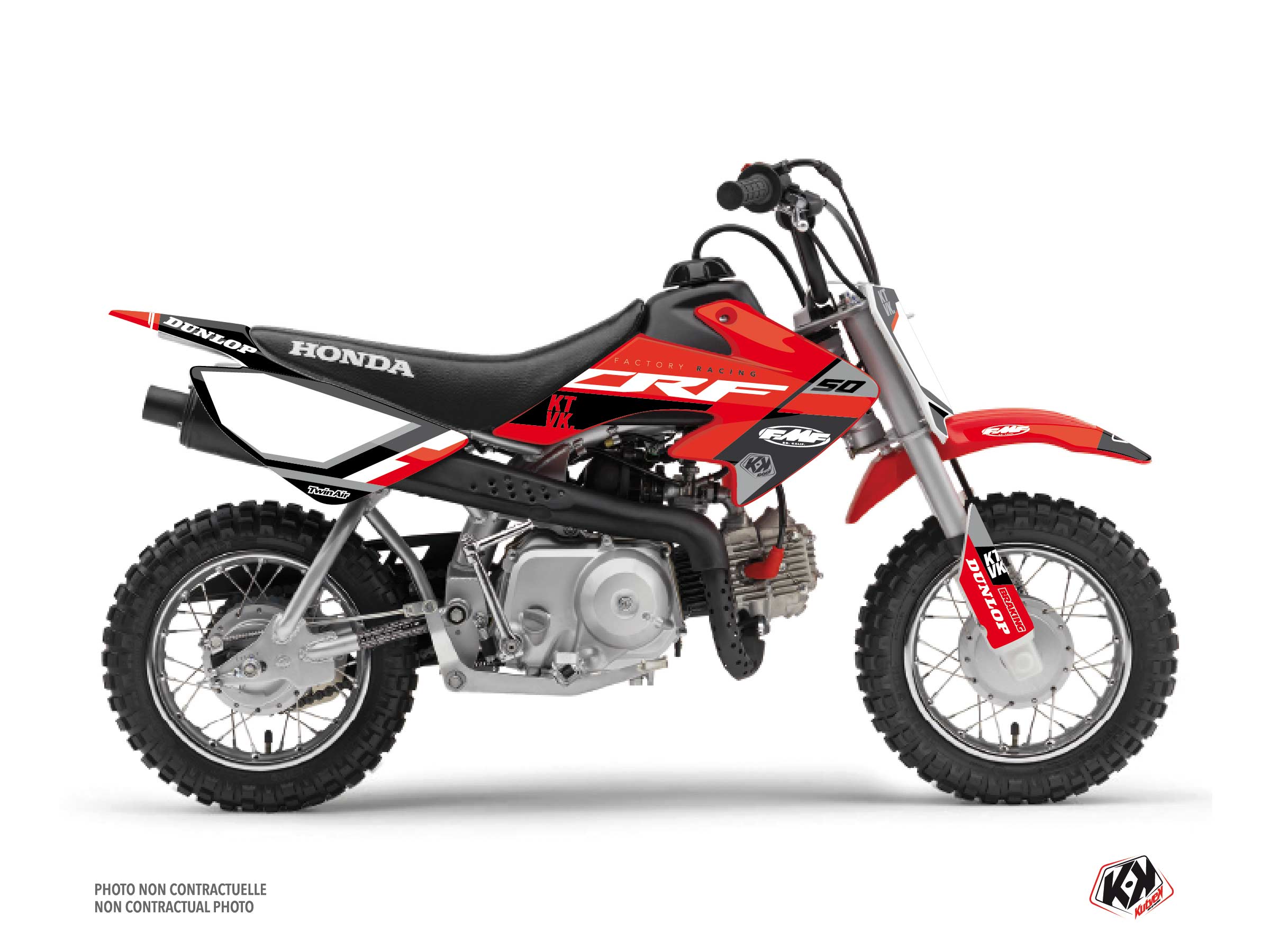 Honda 50 CRF Dirt Bike Rookie Graphic Kit Red