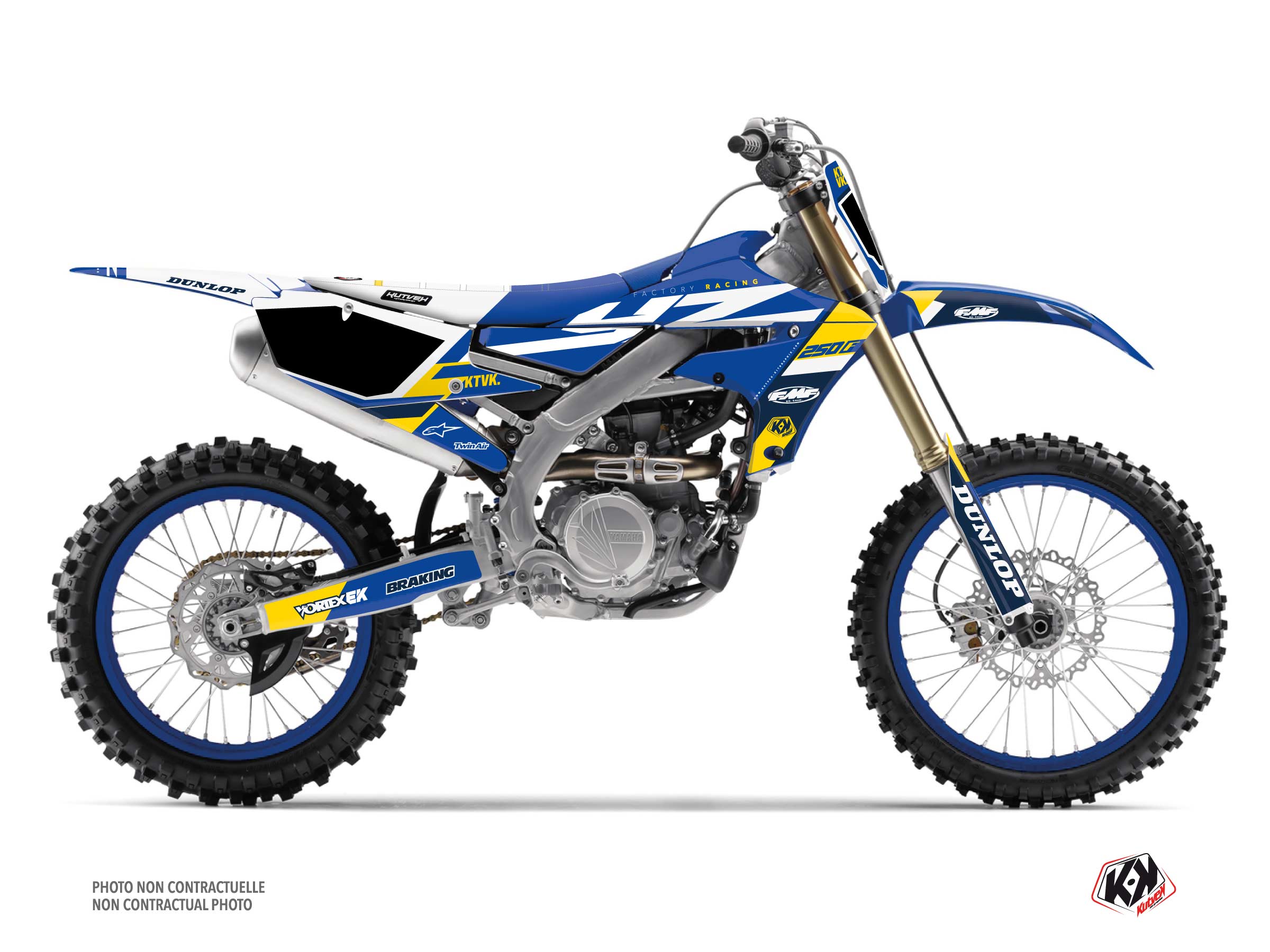 Yamaha 250 YZF Dirt Bike Rookie Graphic Kit Blue