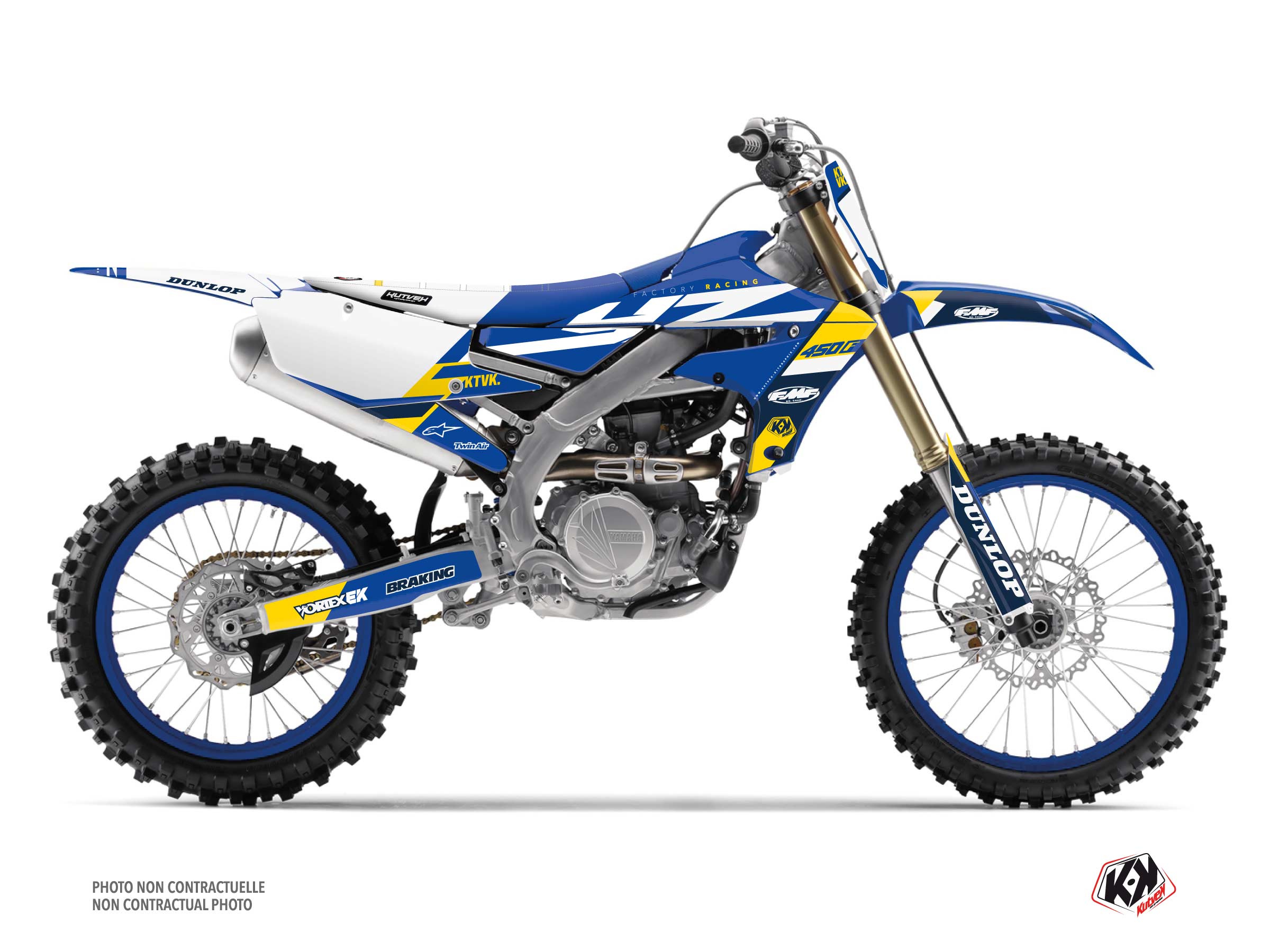 Yamaha 450 YZF Dirt Bike Rookie Graphic Kit Blue