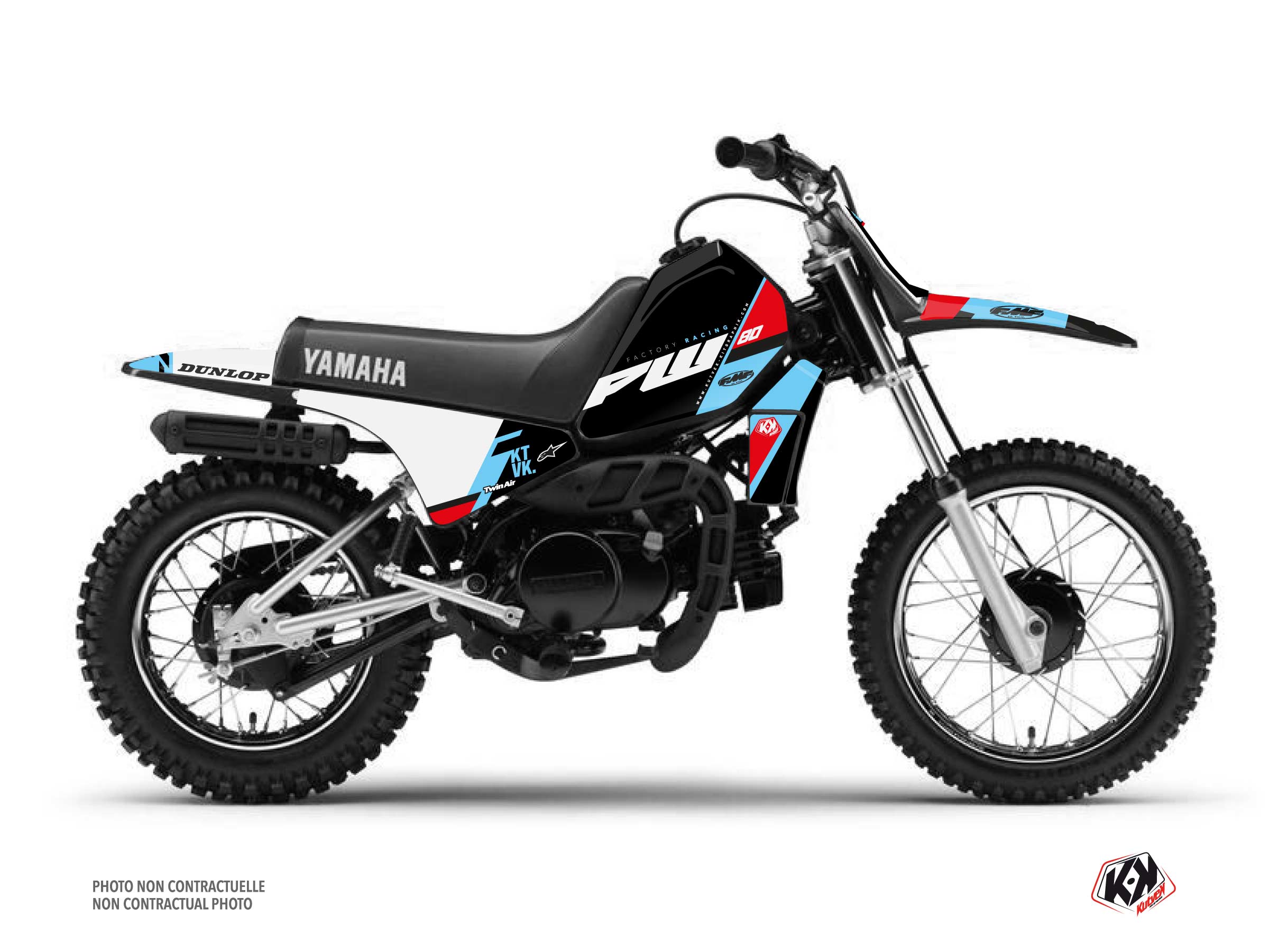 Kit Déco Moto Cross Rookie Yamaha PW 80 Noir