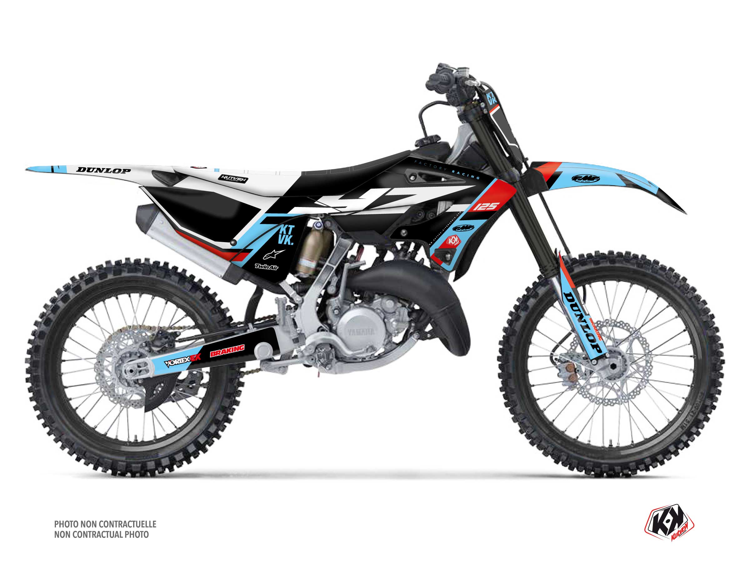 Kit Déco Moto Cross Rookie Yamaha 125 YZ Noir