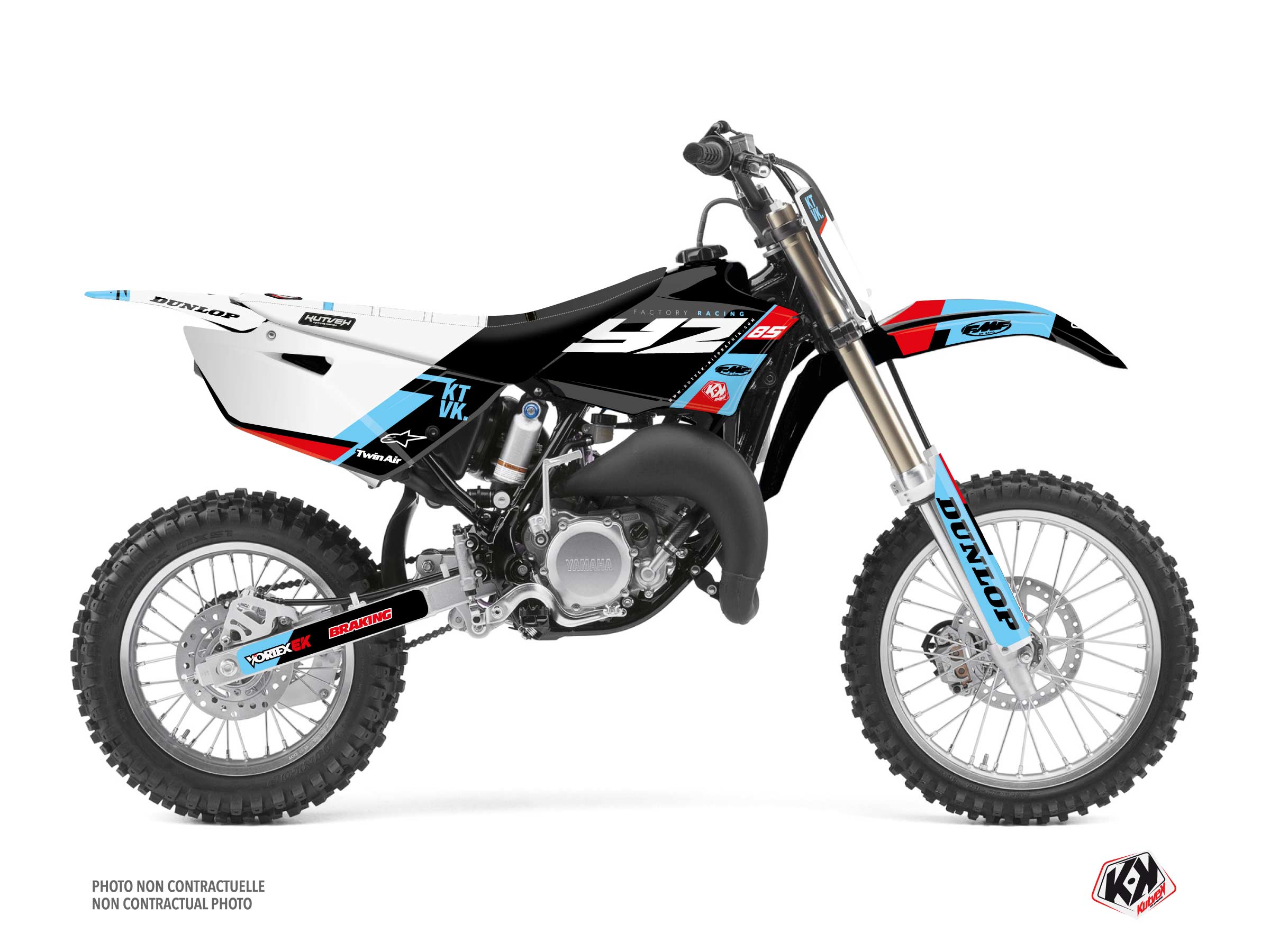 Kit Déco Moto Cross Rookie Yamaha 85 YZ Noir