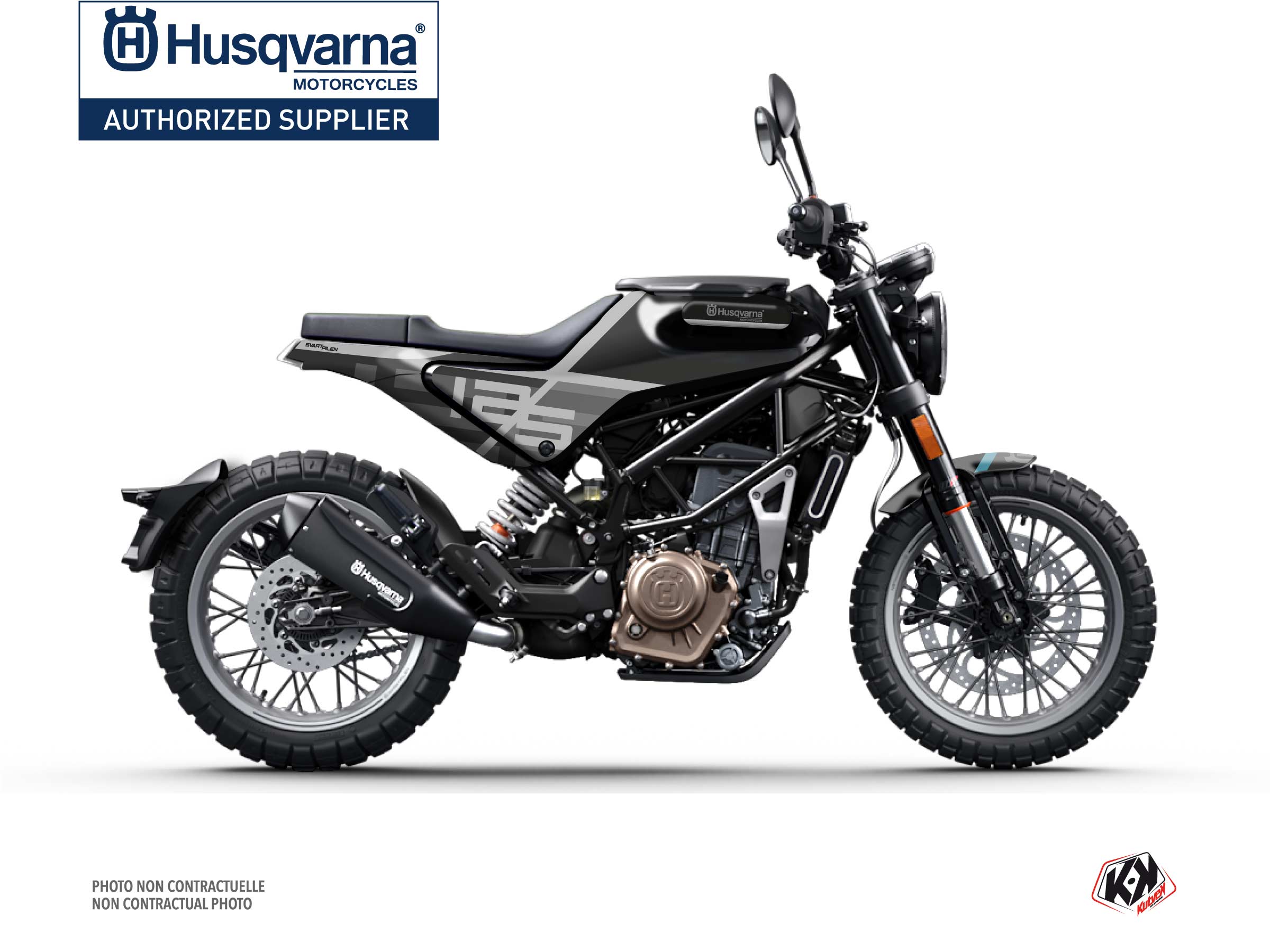 Kit Déco Moto Sekment Husqvarna Svartpilen 125 Noir Gris