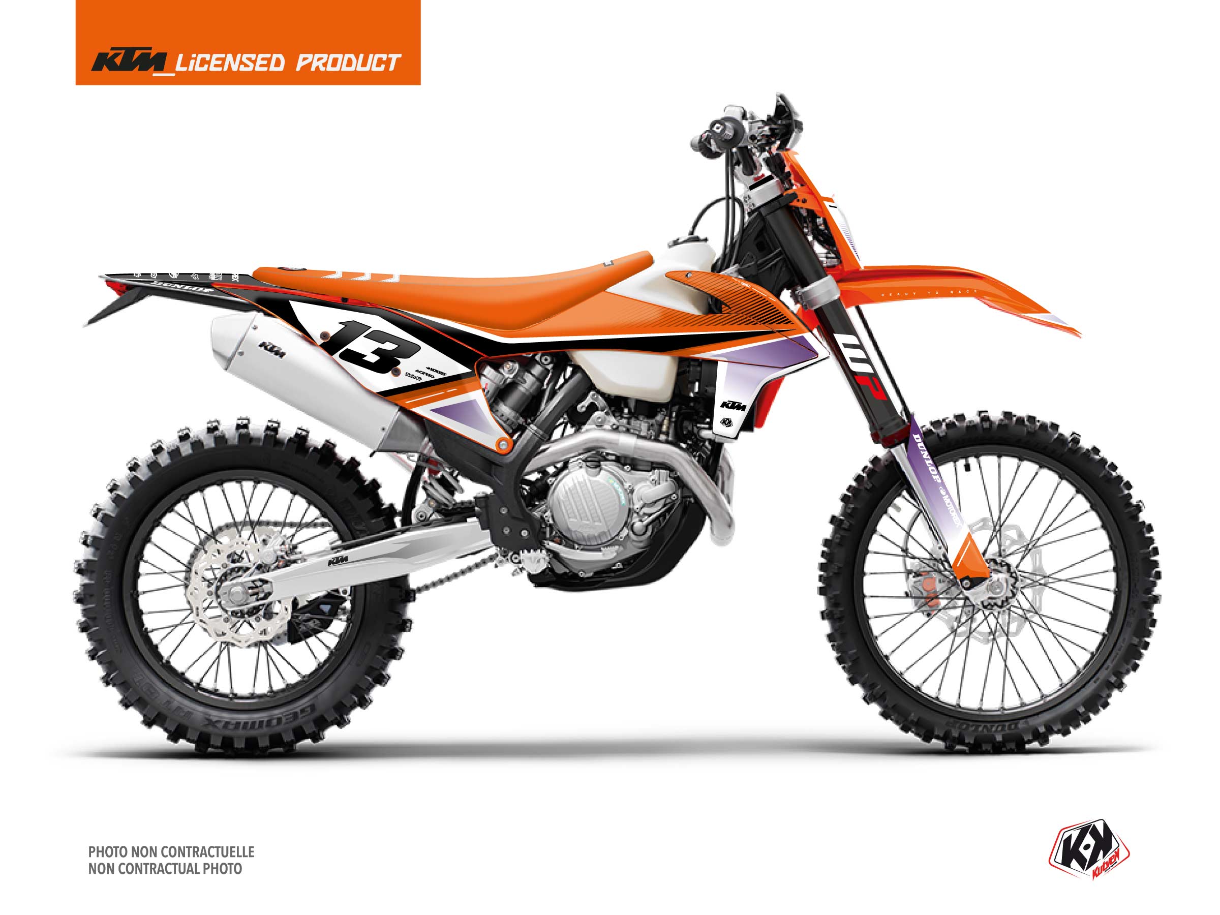 KTM EXC-EXCF Dirt Bike Shaw Graphic Kit Purple