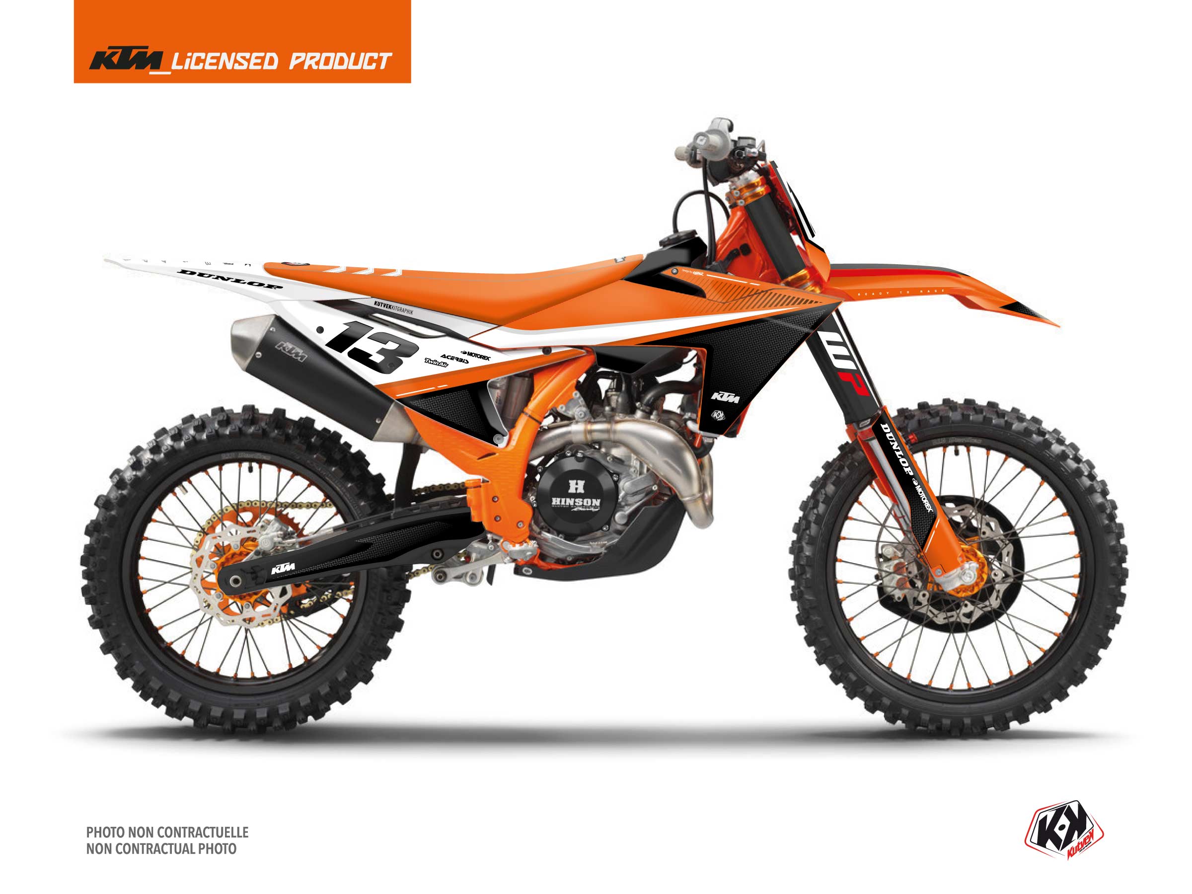 KTM 450 SXF Dirt Bike SHAW Graphic Kit Black