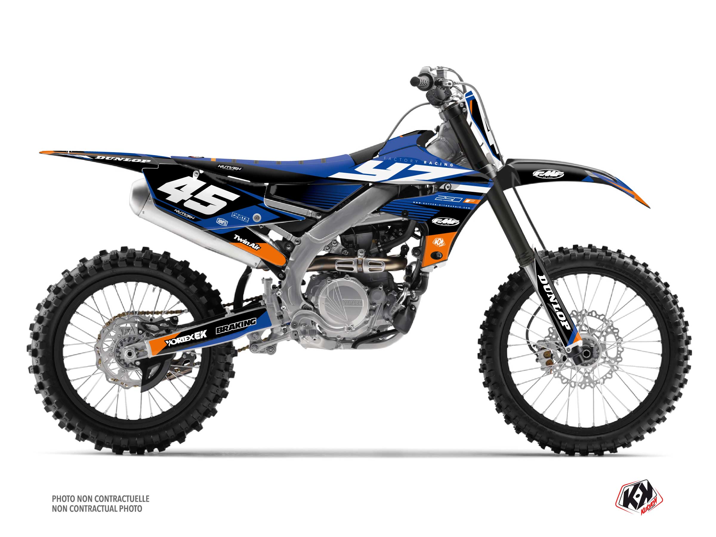 Yamaha 250 YZF Dirt Bike Shok Graphic Kit Blue