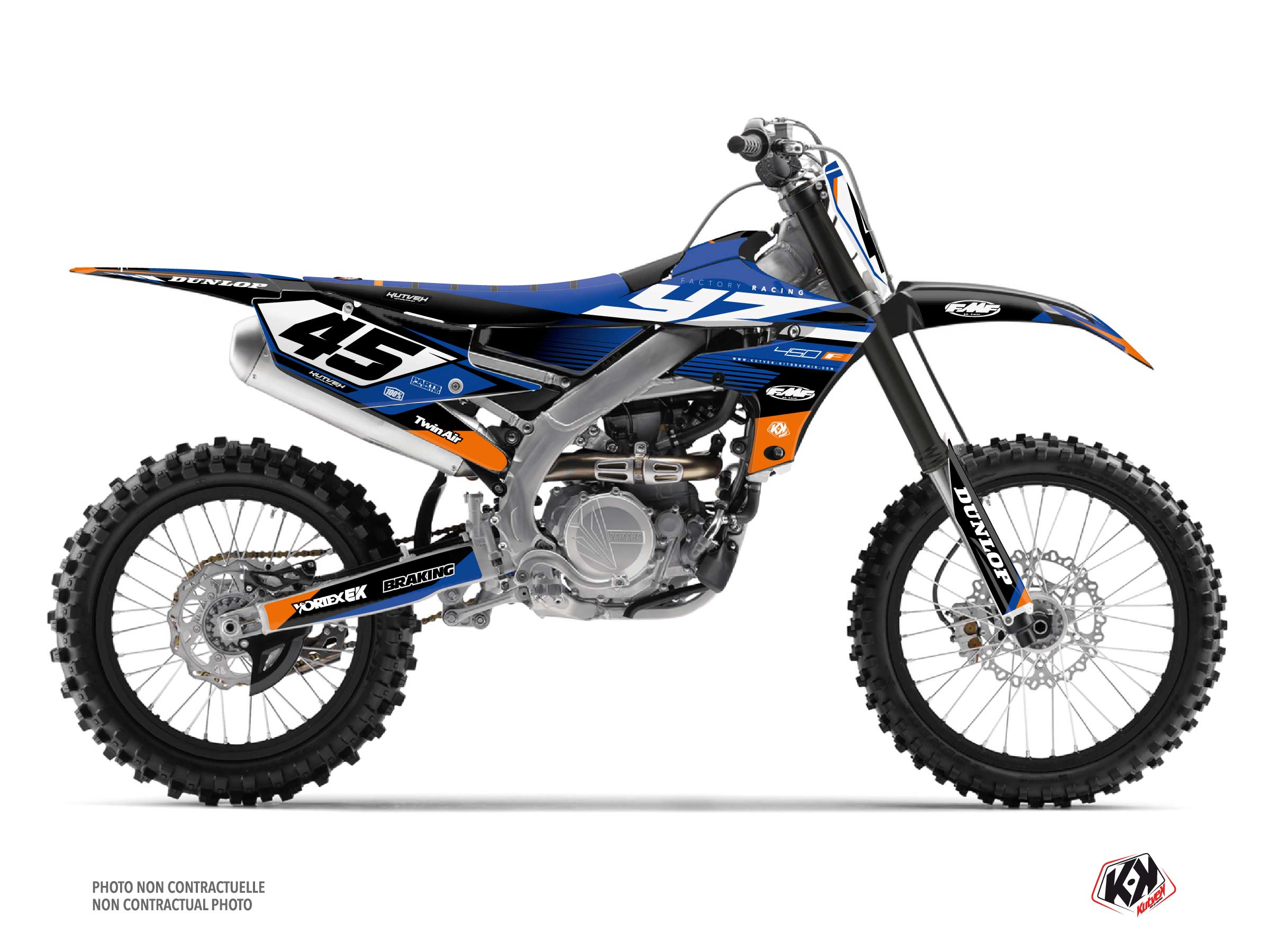 Kit Déco Moto Cross Shok Yamaha 450 YZF Bleu