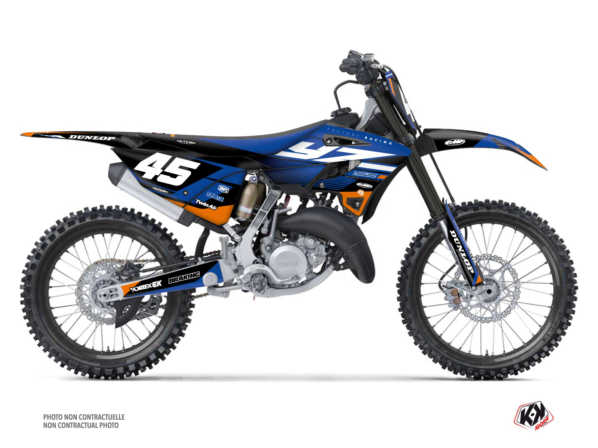 Kit Déco Moto Cross Shok Yamaha 125 YZ Bleu