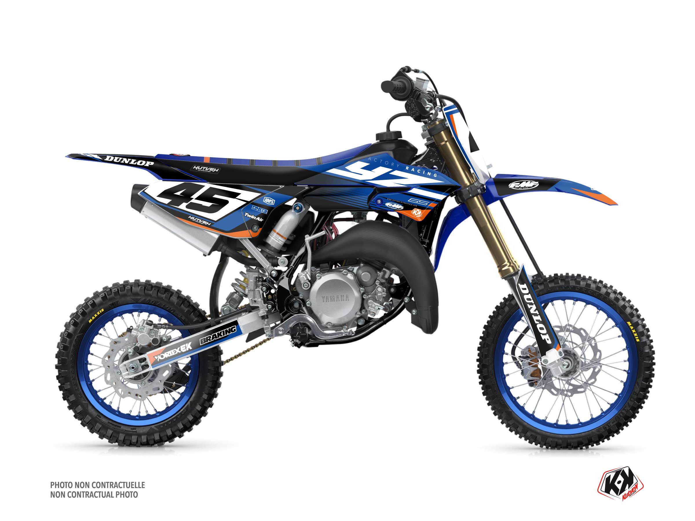 Yamaha 65 YZ Dirt Bike Shok Graphic Kit Blue