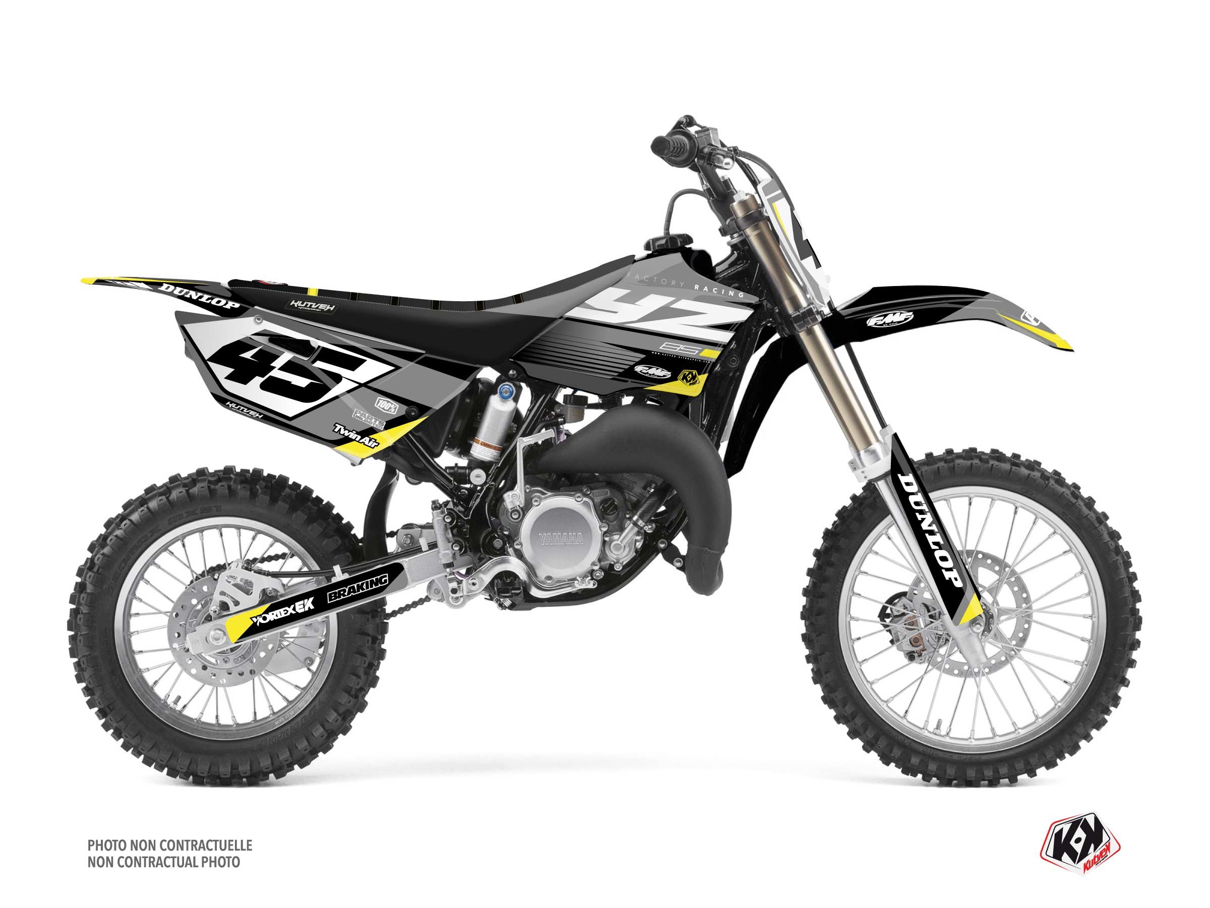 Kit Déco Moto Cross Shok Yamaha 85 YZ Gris