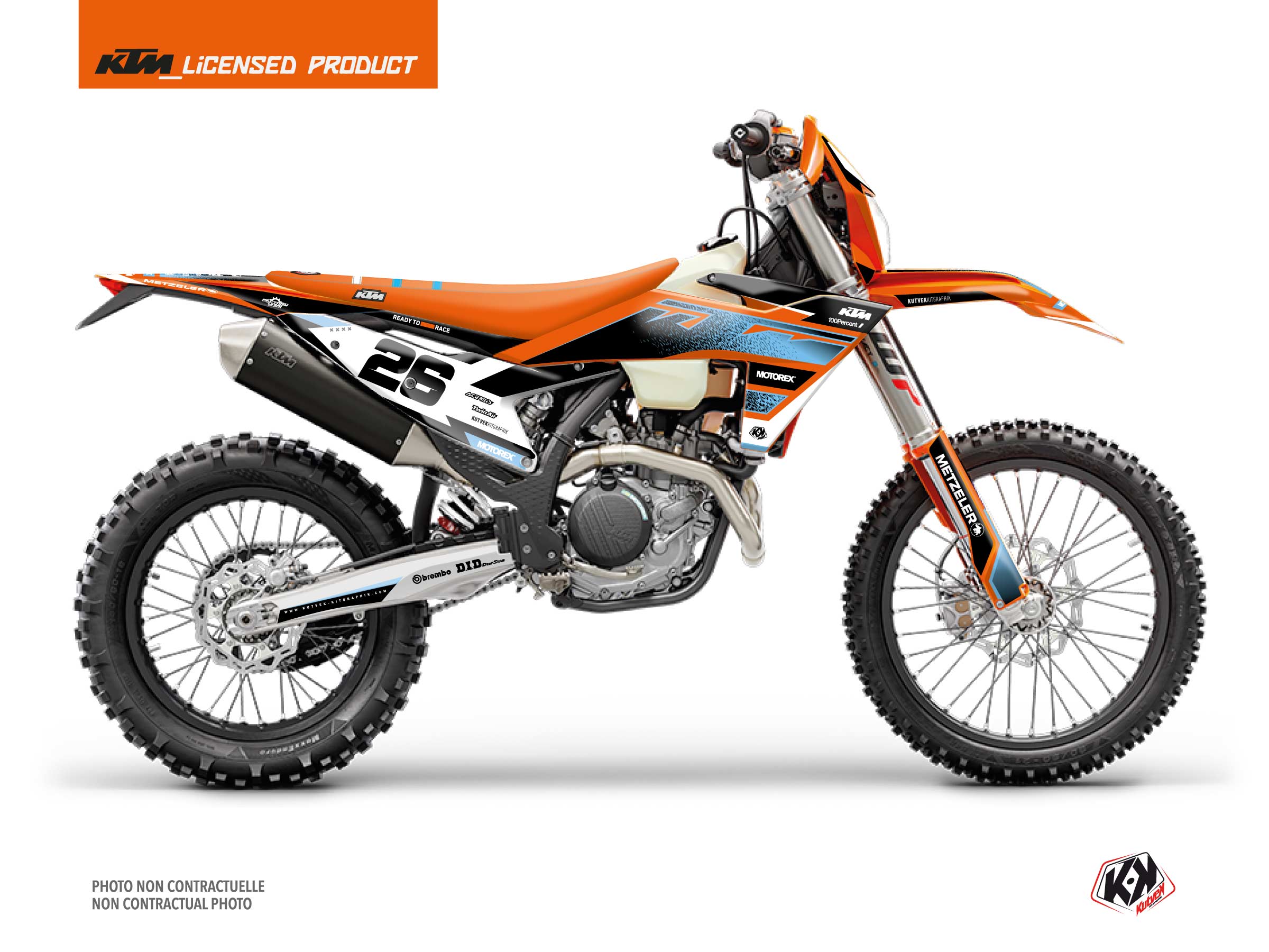 Ktm Exc Excf Dirt Bike Sizzle Graphic Kit Blue