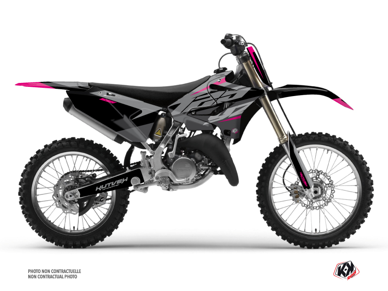 Yamaha 125 YZ Dirt Bike Skew Graphic Kit Pink