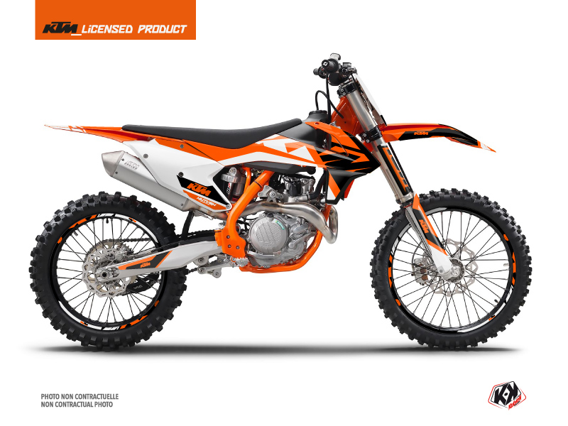 KTM 450 SXF Dirt Bike Skyline Graphic Kit Orange