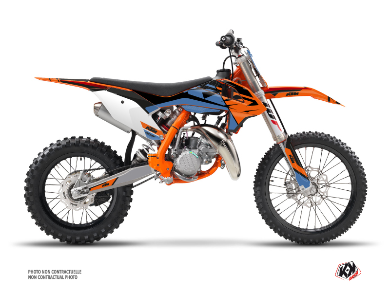 KTM 85 SX Dirt Bike Skyline Graphic Kit Blue