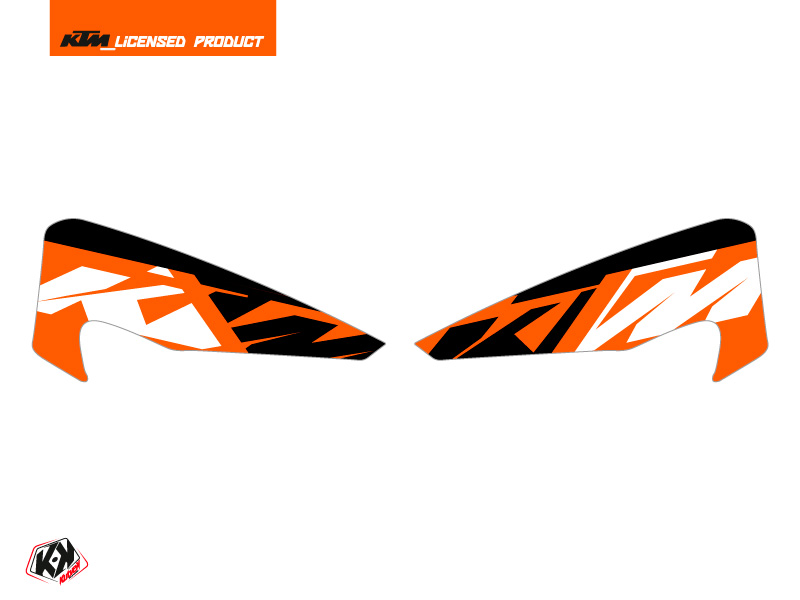Graphic Kit Hand Guards Stickers Skyline Dirt Bike KTM EXC-EXCF Orange