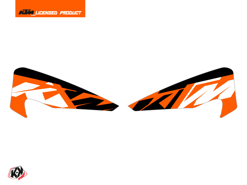 Kit Déco Stickers de protège mains Skyline Moto Cross KTM EXC-EXCF Orange