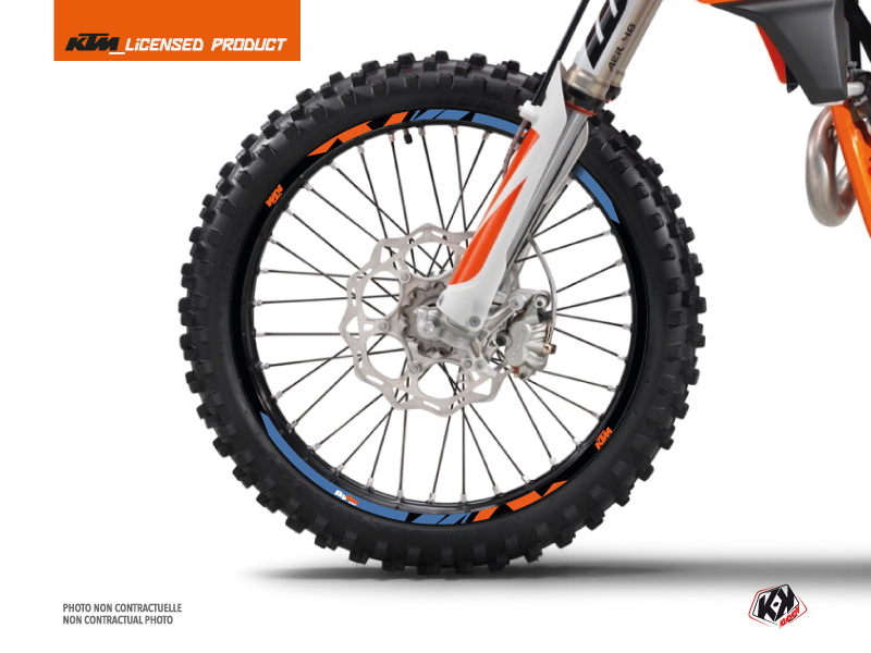 Graphic Kit Wheel decals Skyline Dirt Bike KTM SX-SXF EXC-EXCF Blue