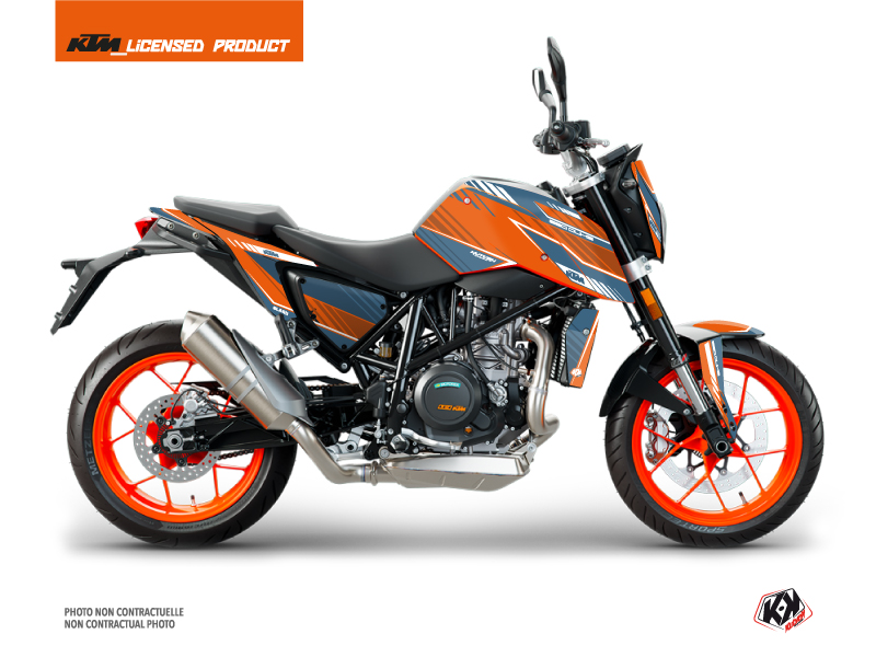 Kit Déco Moto Slash KTM Duke 690 Orange Bleu