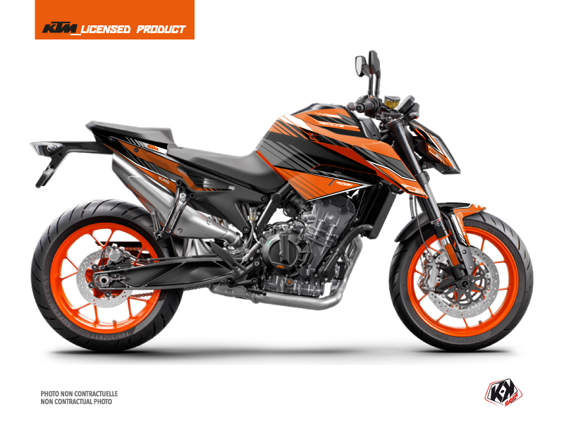 KTM Duke 790 Street Bike Slash Graphic Kit Orange Black 