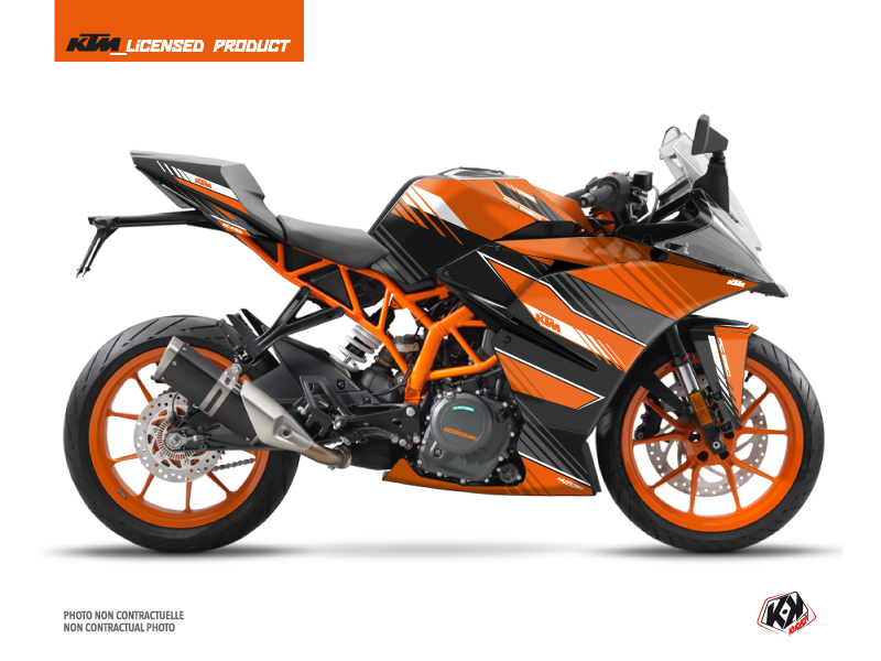 KTM 125 RC Street Bike Slash Graphic Kit Orange Black