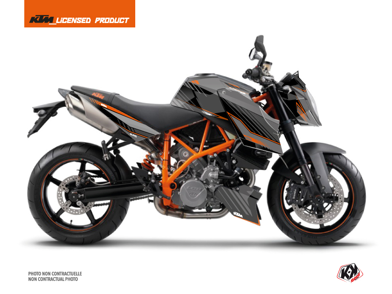 KTM Super Duke 990 Street Bike Slash Graphic Kit Black Orange