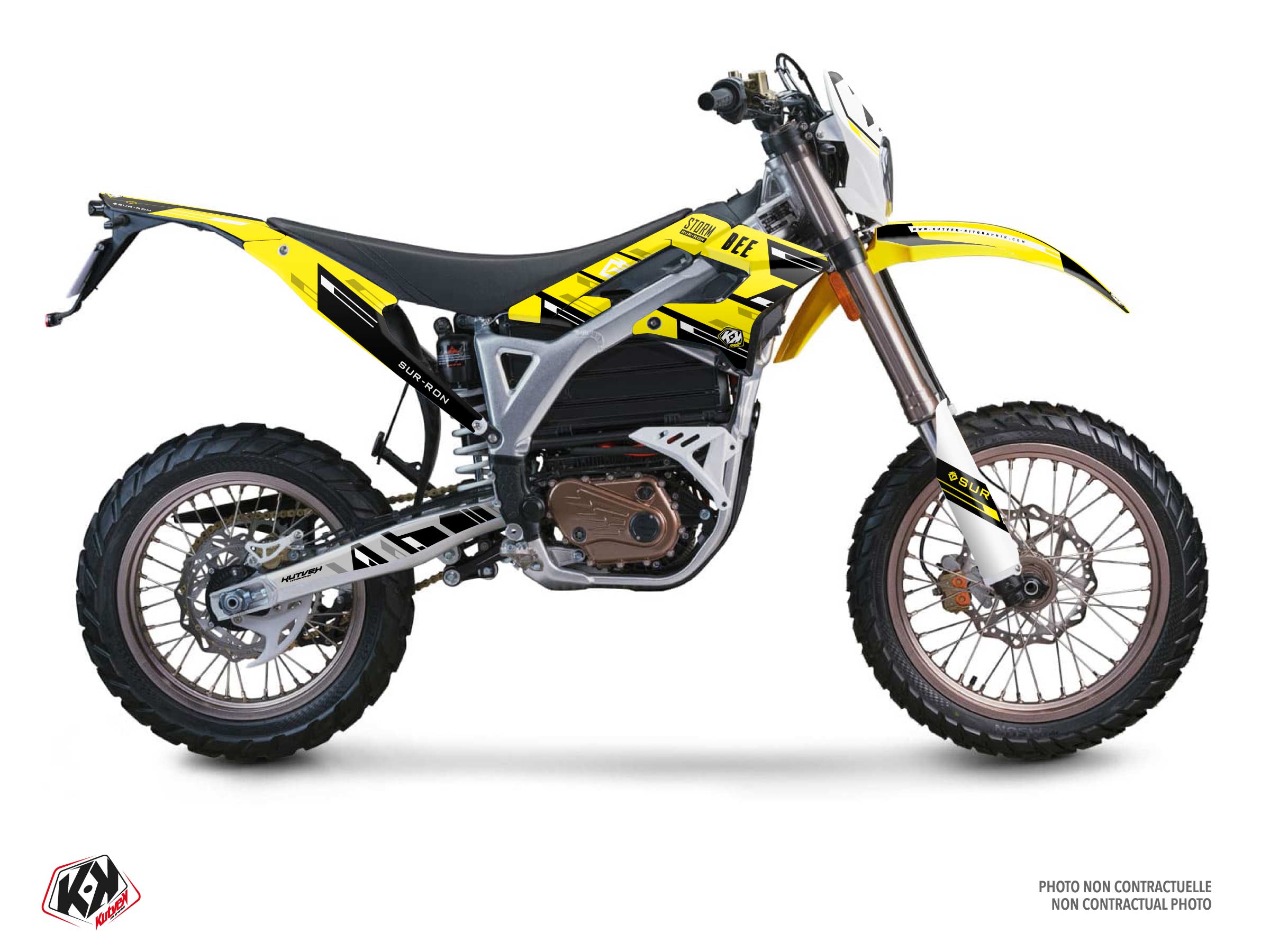 Kit Déco Motocross Slice Sur-ron Storm-bee Enduro Gris