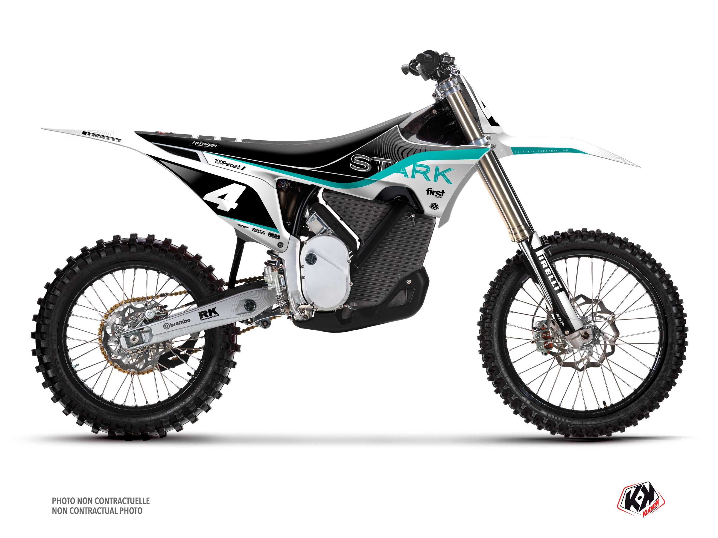 Stark Future Varg Dirt Bike Slide Graphic Kit Turquoise