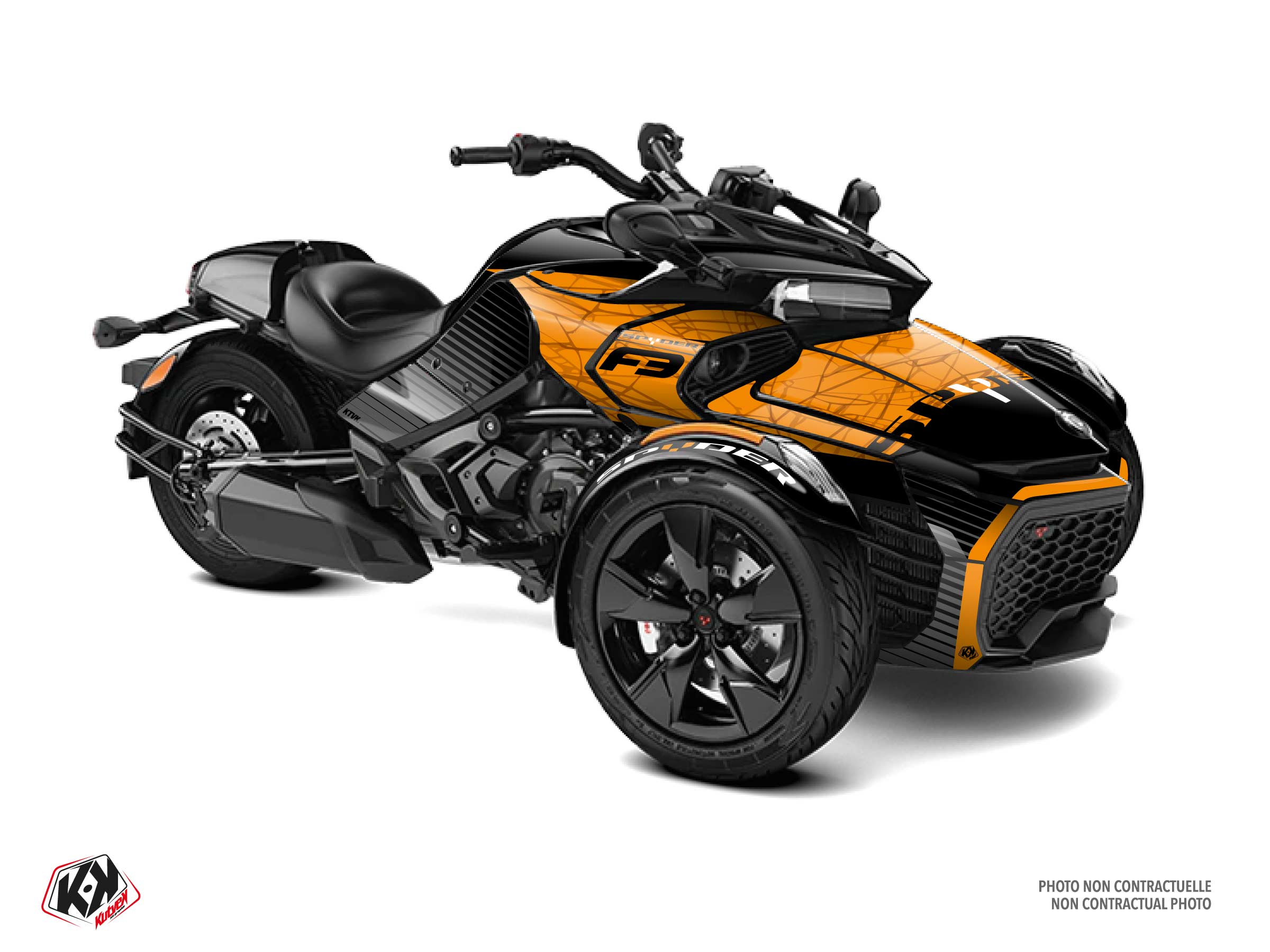 Kit Déco Hybride Snare Can-am Spyder F3 Orange