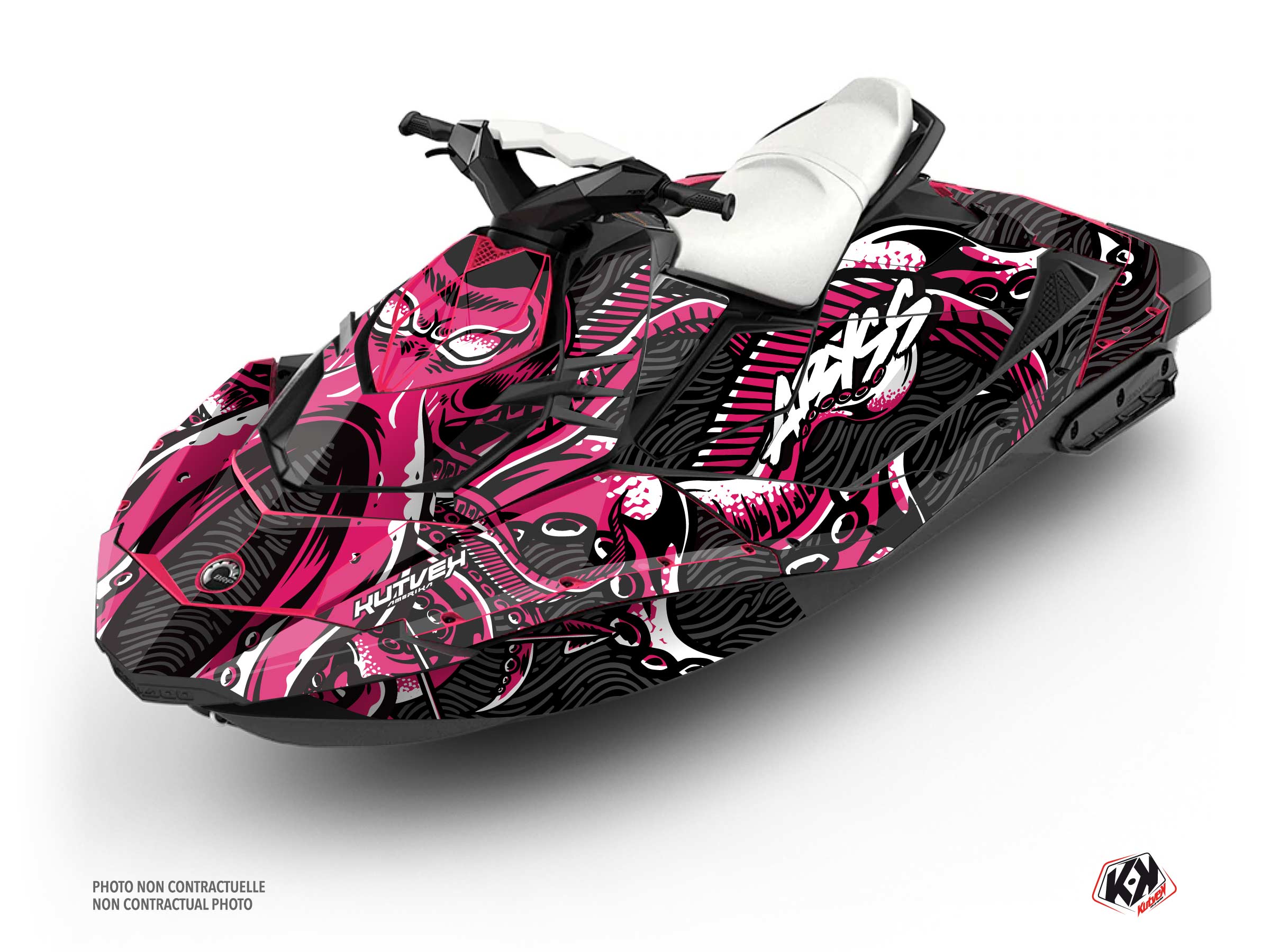 Seadoo Spark Jet-Ski Abyss Graphic Kit Pink Full