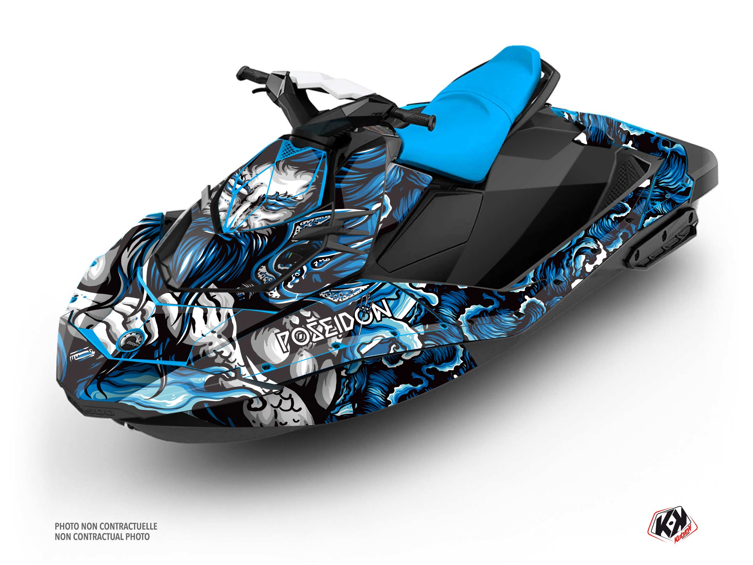 Seadoo Spark Jet-Ski Poseidon Graphic Kit White