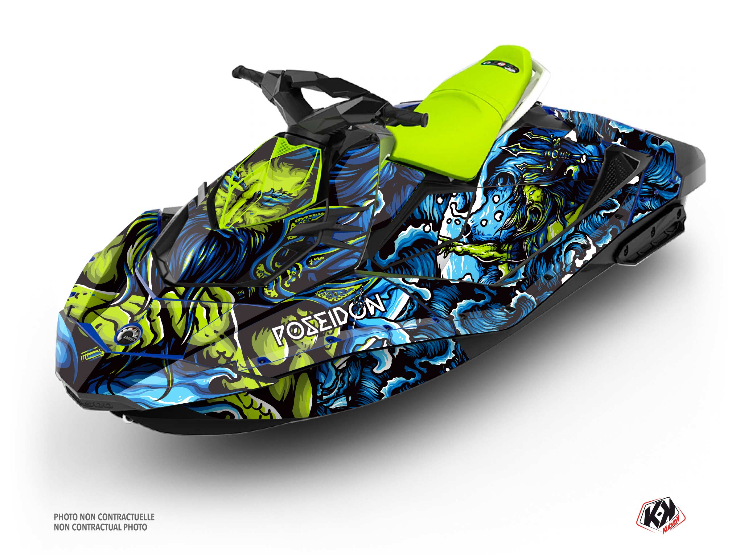 Kit Déco Jet-Ski Poseidon Seadoo Spark Bleu Full