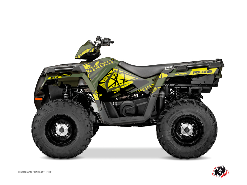 Polaris 570 Sportsman Forest ATV Spin Graphic Kit Yellow