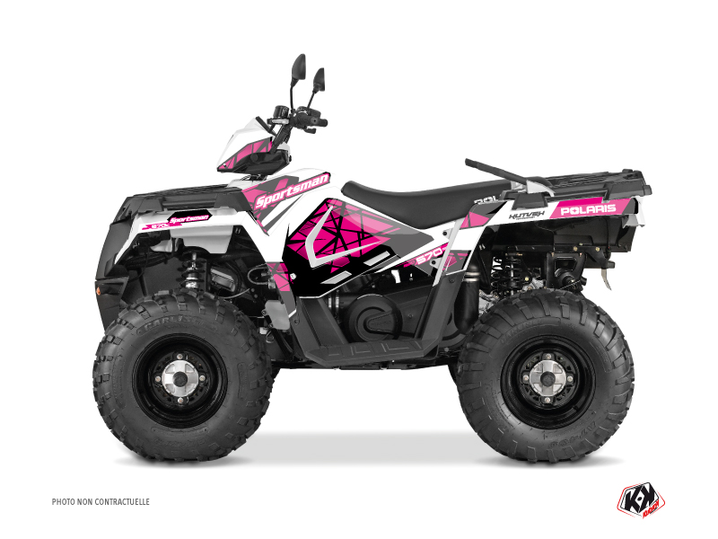 Polaris 570 Sportsman Touring ATV Spin Graphic Kit Pink