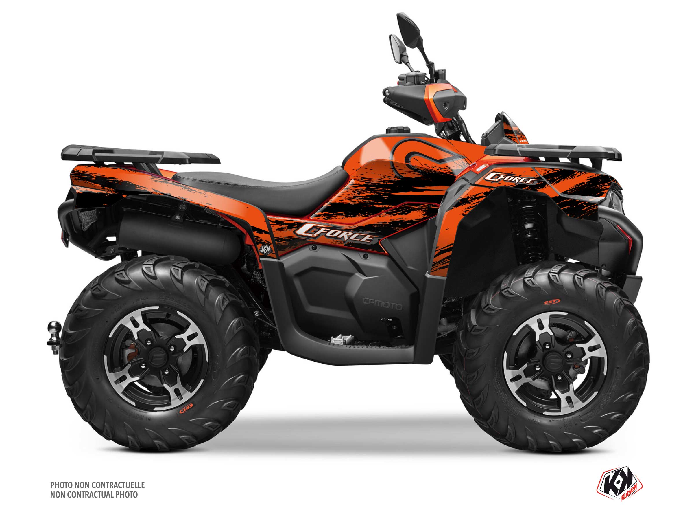 CF MOTO CFORCE 600 ATV Splatter Graphic Kit Orange