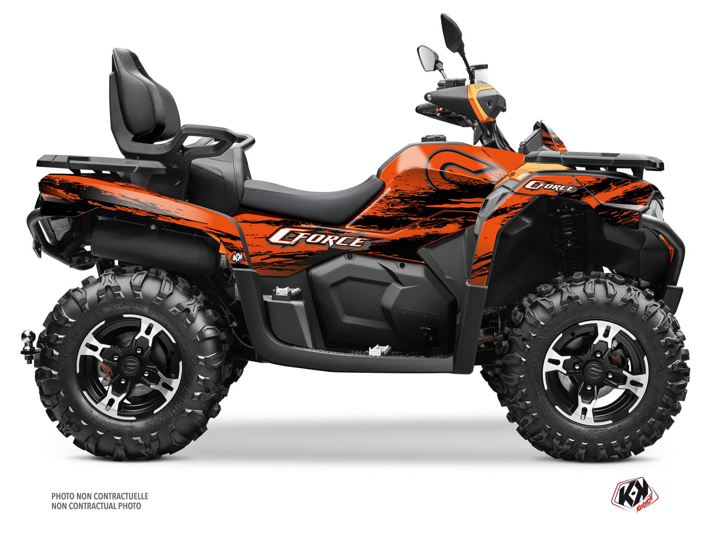 CF MOTO CFORCE 600 TOURING ATV Splatter Graphic Kit Orange