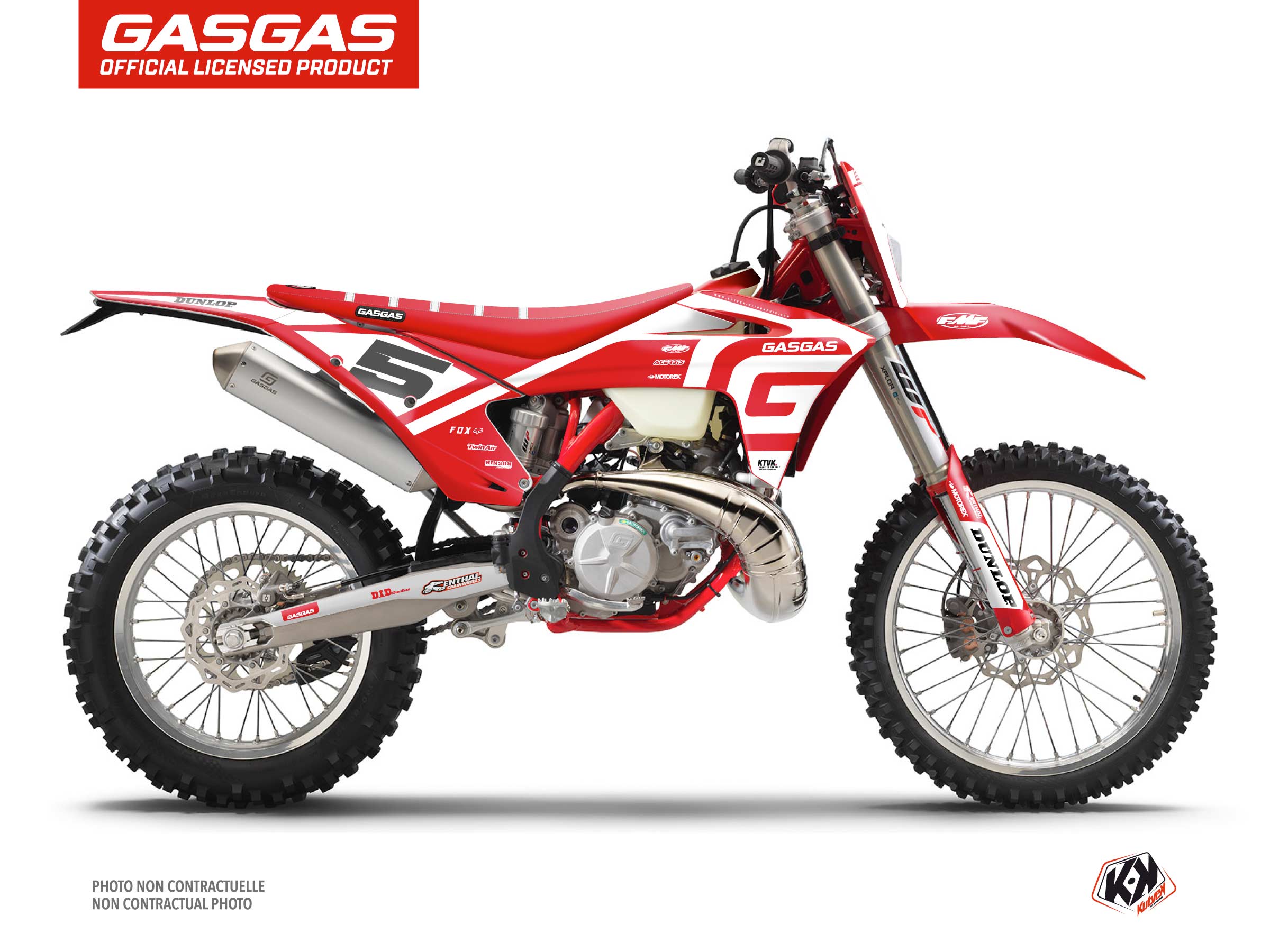 Kit Déco Moto Cross Spline GASGAS ECF Blanc