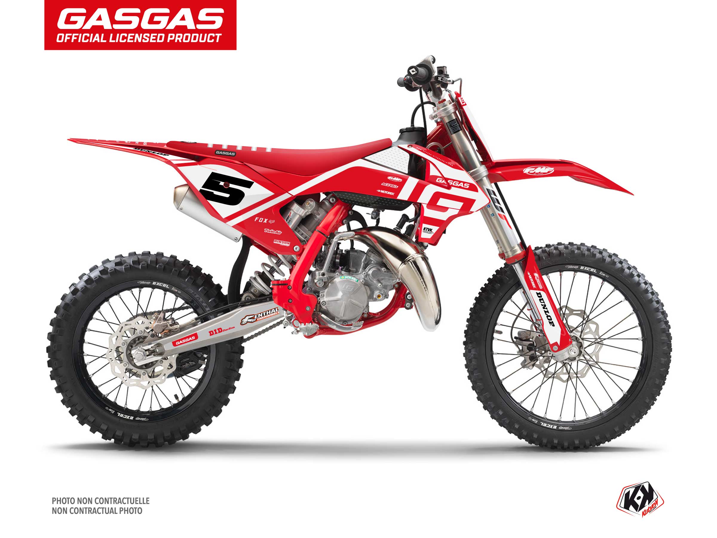 Kit Déco Moto Cross Spline GASGAS MC 85 Blanc