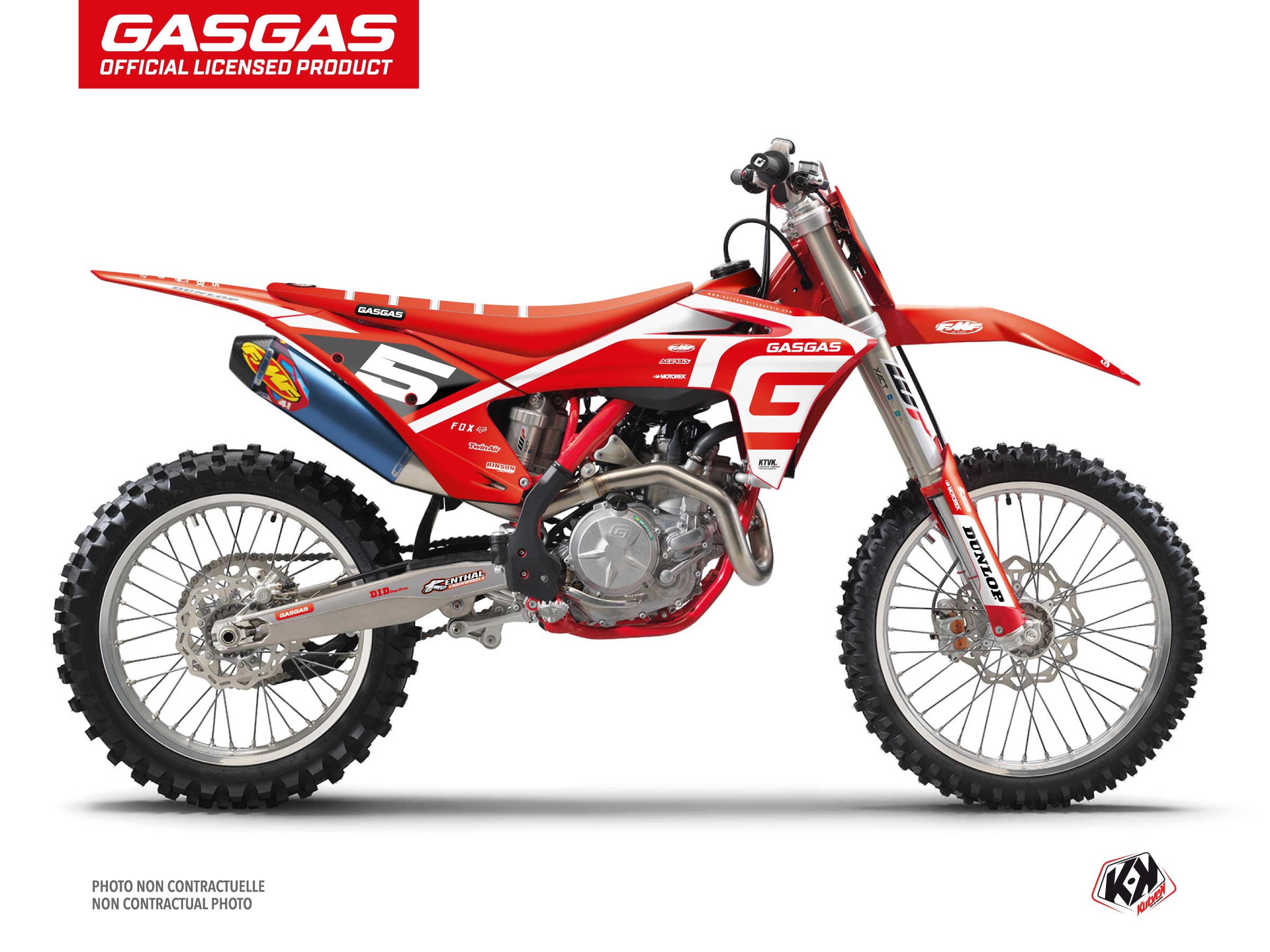 Kit Déco Moto Cross Spline GASGAS MCF 250 Blanc