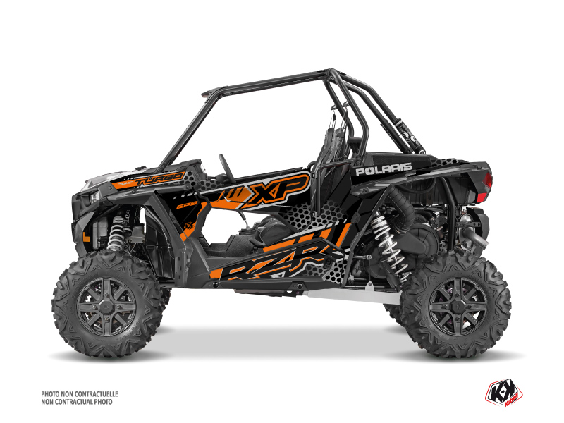 Polaris RZR 1000 Turbo UTV Splinter Graphic Kit Black Orange