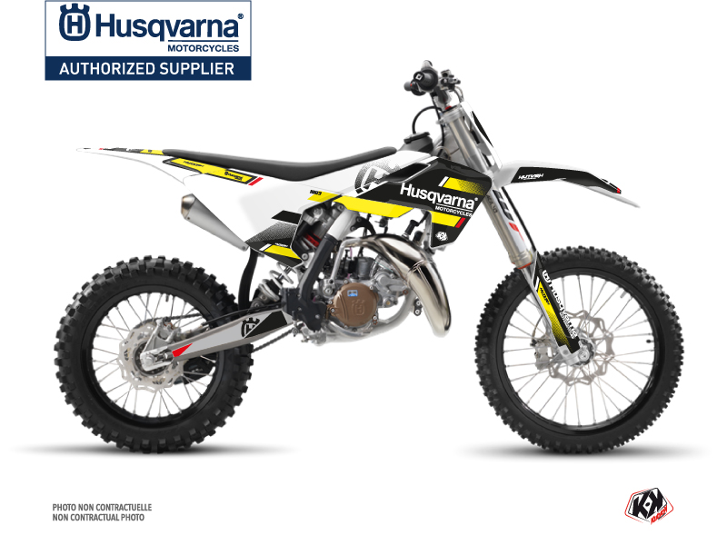 Husqvarna TC 85 Dirt Bike Split Graphic Kit Black Yellow