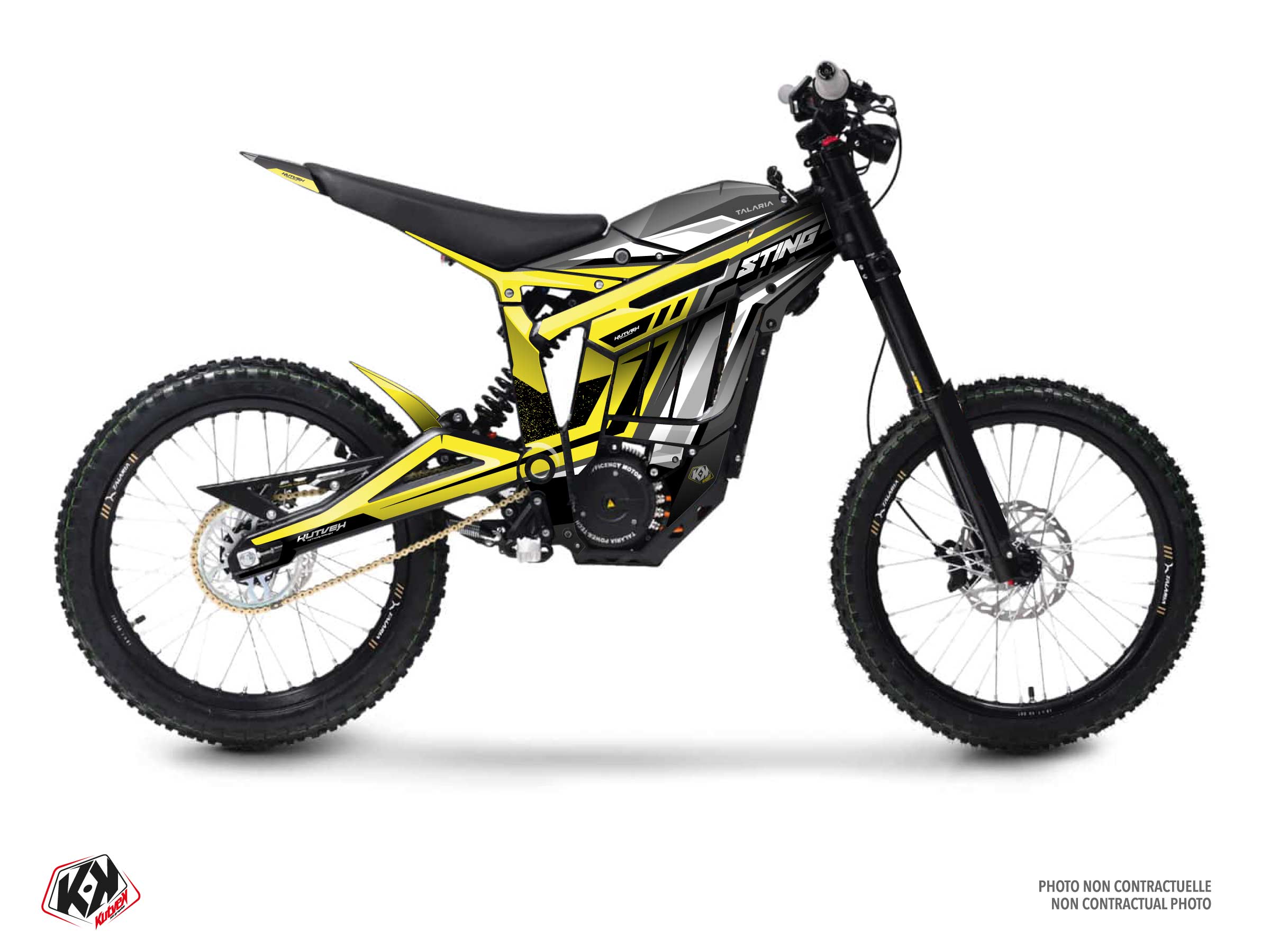 Talaria Sting Dirt Bike Spread Graphic Kit Yellow