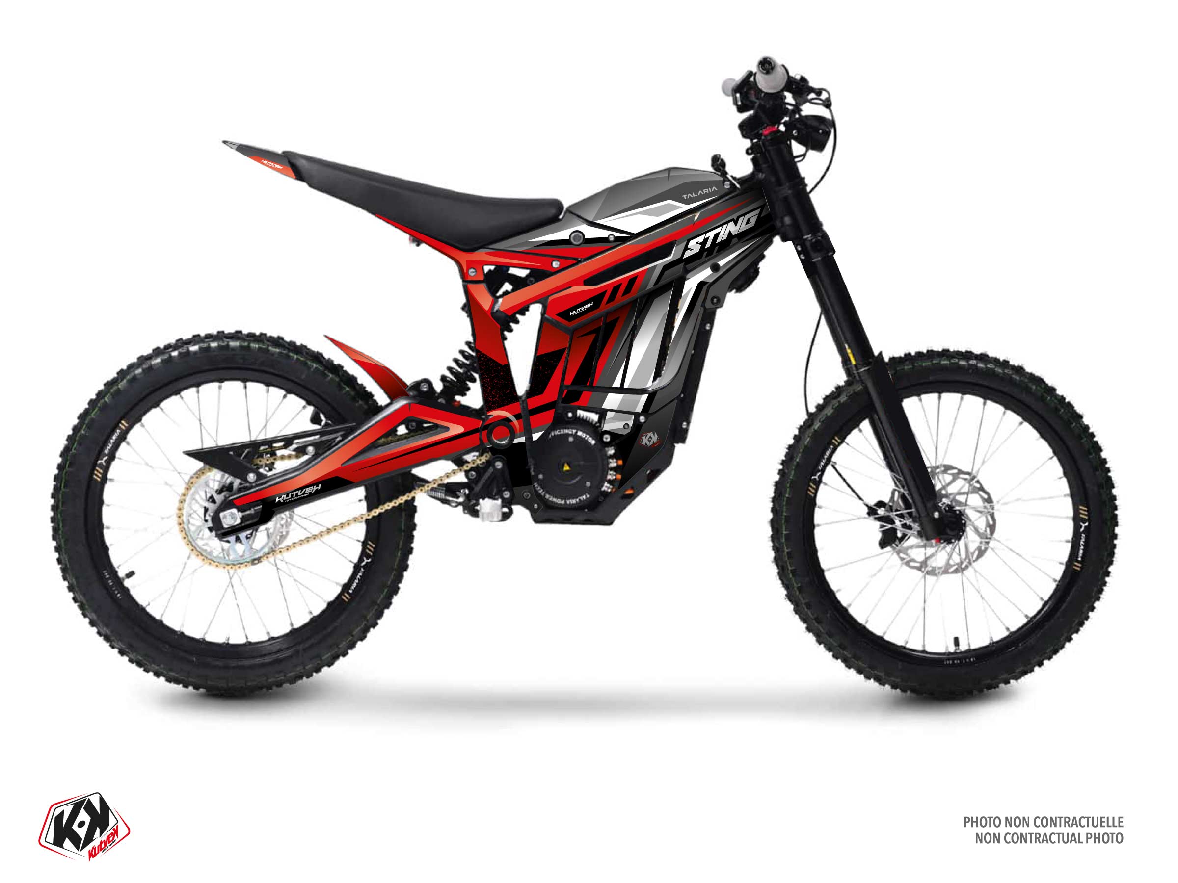 Talaria Sting Dirt Bike Spread Graphic Kit Red